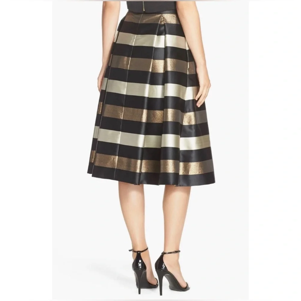 NEW Eliza J Metallic Stripe Skirt - Picture 5 of 7